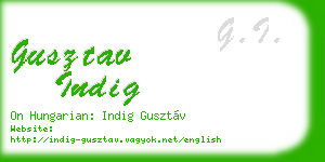gusztav indig business card